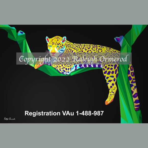 Exalted Jaguar by Raleigh Ormerod 45x30 - Picture 1 of 3